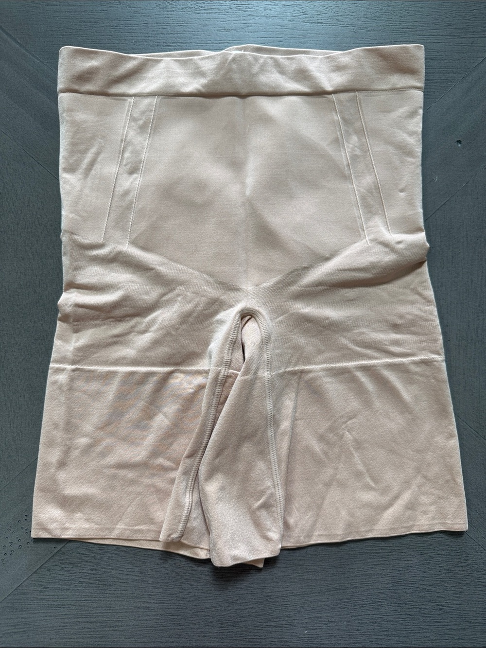 SPANX Light Beige High-Waist Shaping Shorts